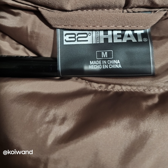 NWT 32° Degree Heat Cognac Puffer Size M - Picture 3 of 13